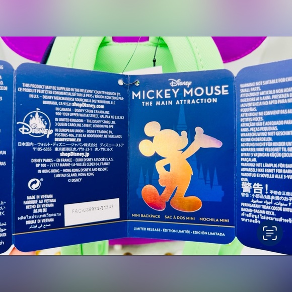 Mickey Mouse: The Main Attraction Mini Backpack by Loungefly – Mad Tea Party main image 12